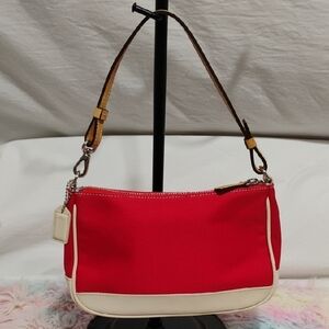 SALE! Authentic Coach Vintage Mini Red & Cream Bag